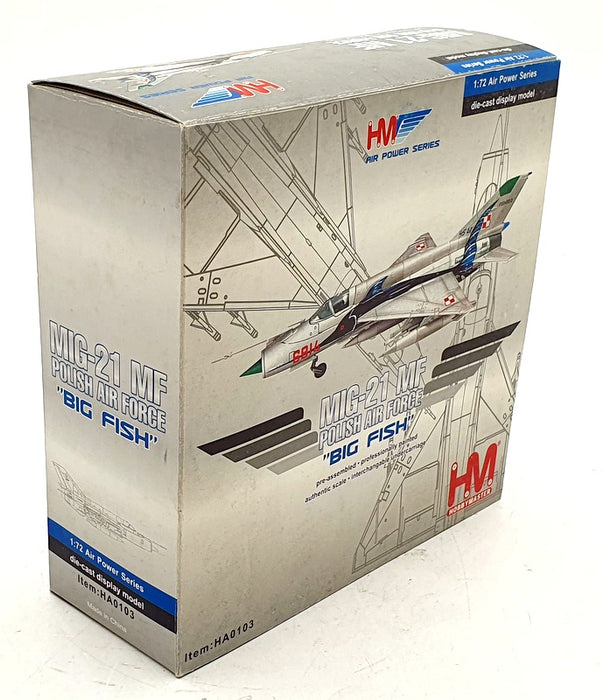 Hobby Master 1/72 Scale Diecast HA0103 - Mig-21 MF Polish Air Force Big fish