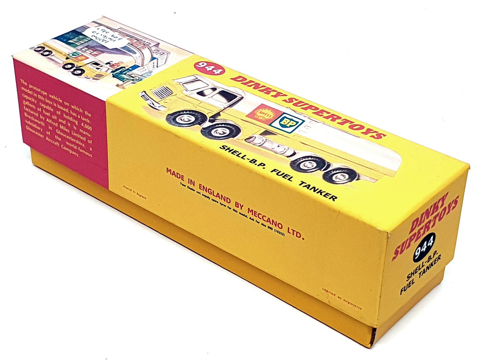 Dinky Supertoys Original Model - 944 Leyland Shell BP Fuel Tanker - White/Yellow