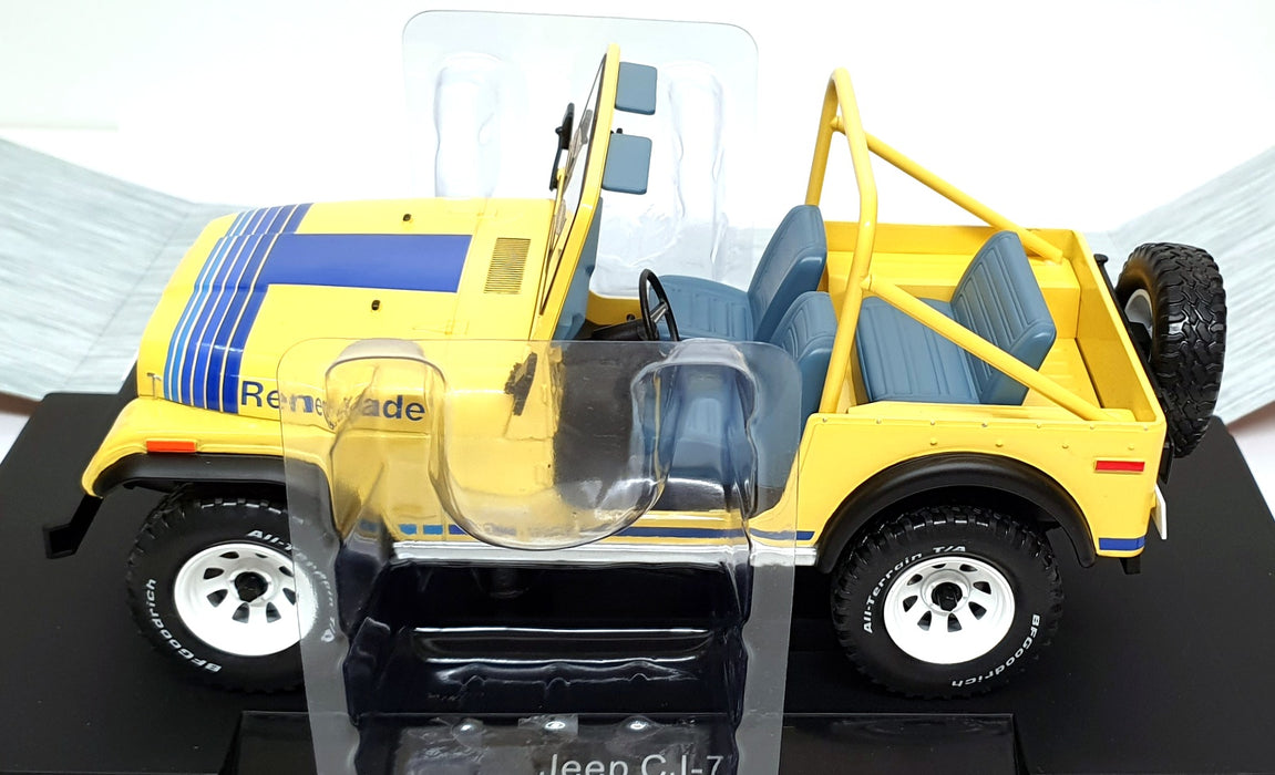 MCG 1/18 Scale Diecast MCG18552 - Jeep CJ-7 Renegade - Yellow