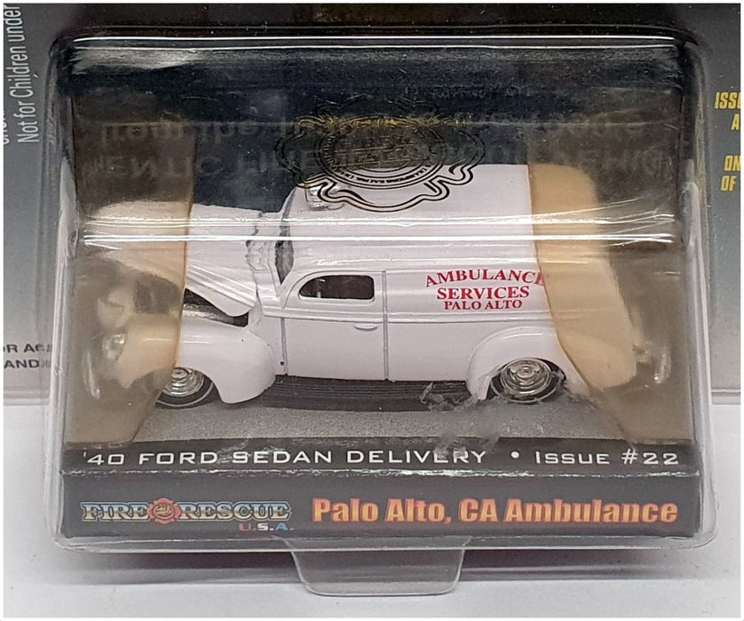 Racing Champions 1/64 Scale 94720 - 1940 Ford Sedan - Palo Alto Ambulance