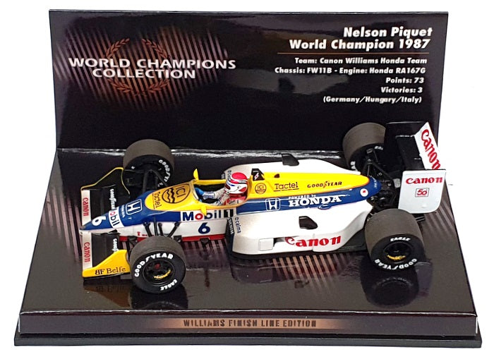 Minichamps 1/43 Scale 436 876606 - F1 Williams Nelson Piquet World Champion 1987