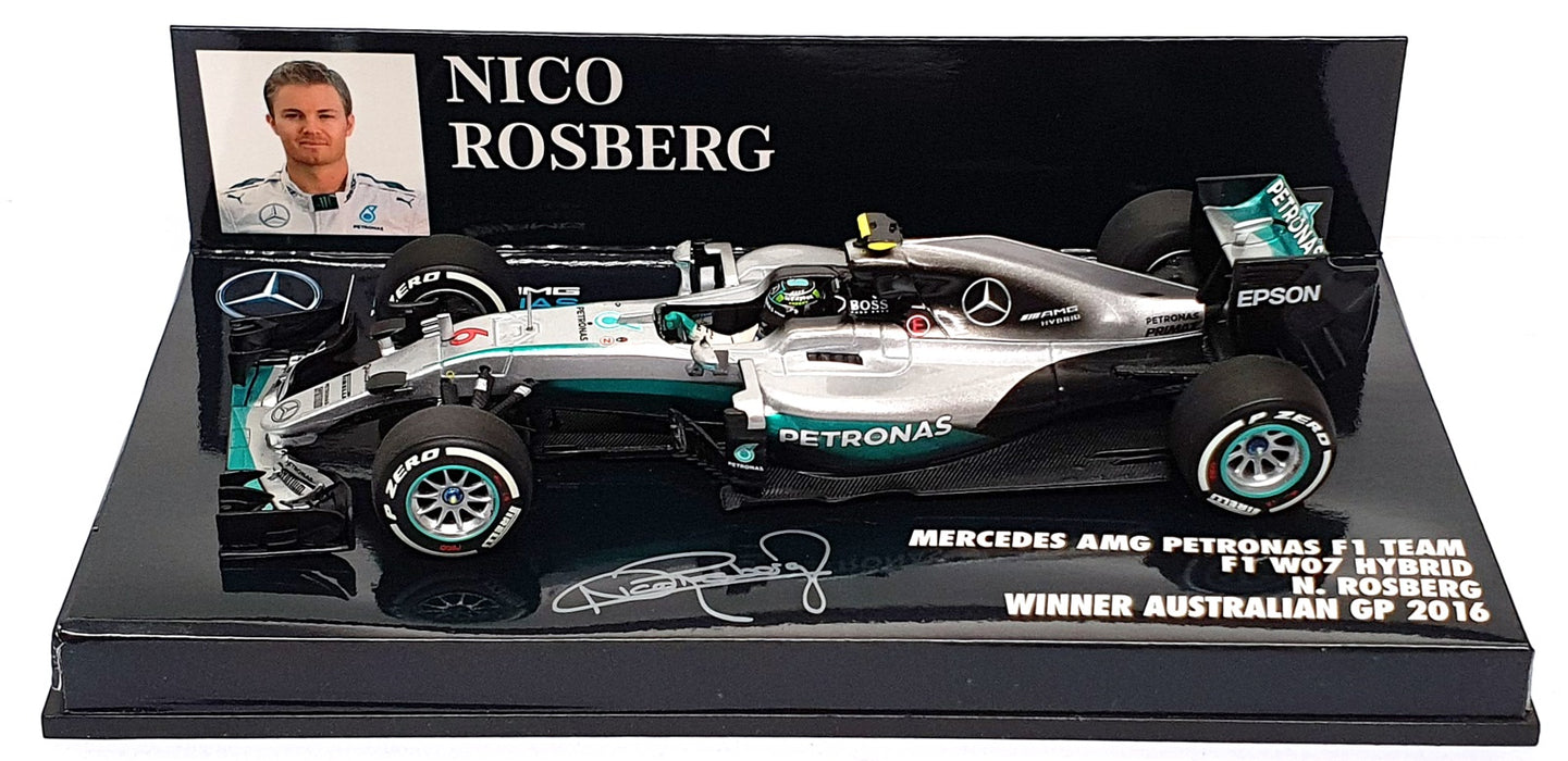 Minichamps 1/43 Scale 410 160006 - F1 Mercedes AMG 1st Australia GP 2016 Rosberg