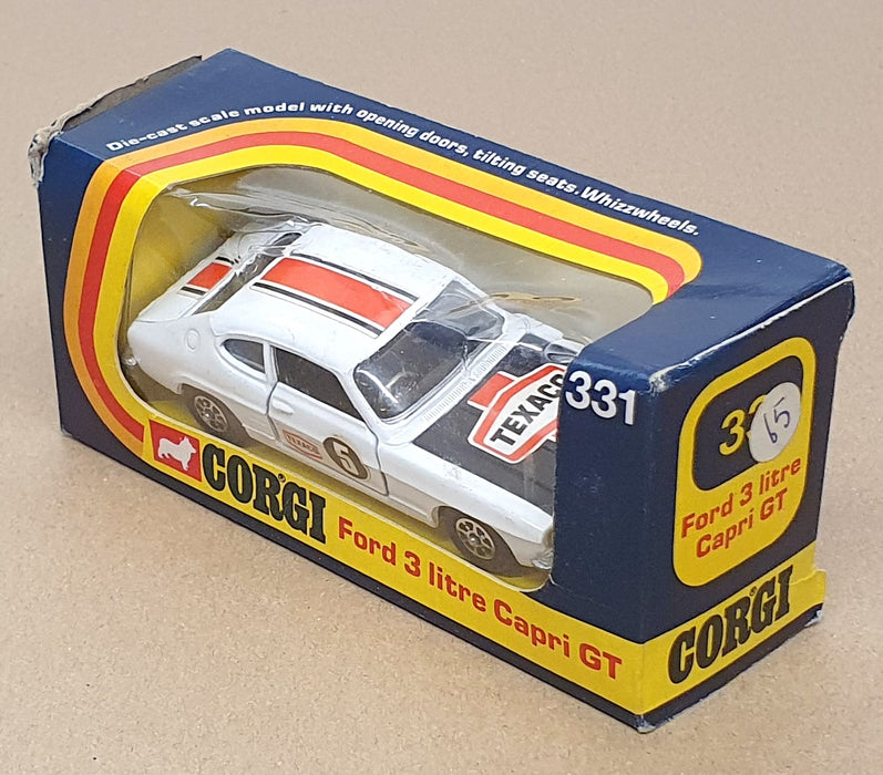 Corgi Original Diecast 331 - Ford Capri 3Ltr. GT Rally #5 White/Black/Red