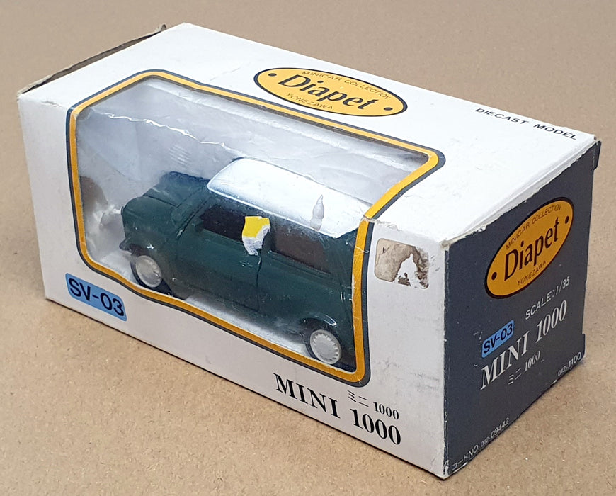 Diapet 1/35 Scale Diecast SV-03 - 1988 Mini 1000 - Green/White