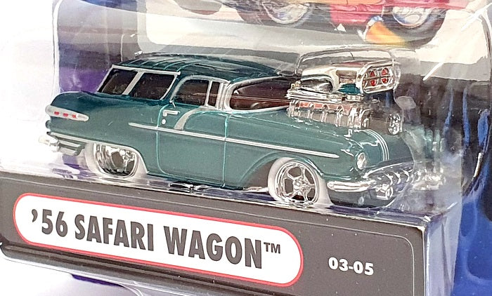 Muscle Machines 1/64 Scale 71161 03-05 - 1956 Pontiac Safari Wagon - Green