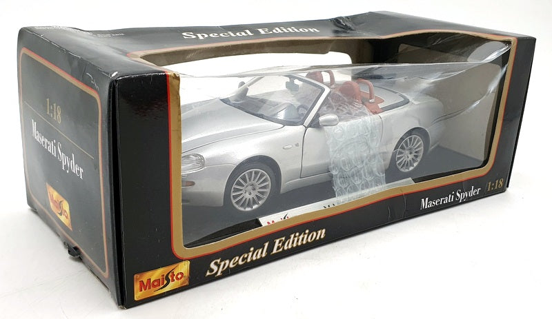Maisto 1/18 Scale Diecast 31667 - Maserati Spyder - Silver