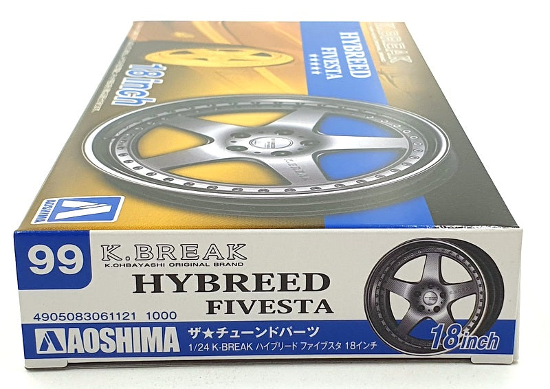 Aoshima 1/24 Scale Four Wheel Set 61121 - K.Break Hybreed Fivesta 18 Inch