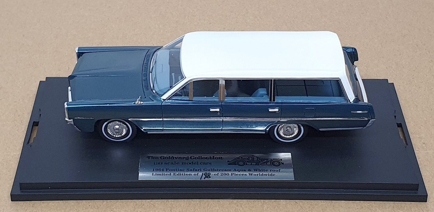 Goldvarg 1/43 Scale GC-093A 1964 Pontiac Safari S. Wagon - Gulfstream Aqua/White