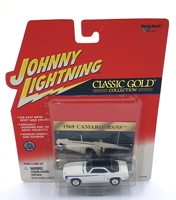 Johnny Lightning 1/64 Scale 404-09 Classic Gold '69 Chevrolet Camaro RS/SS White