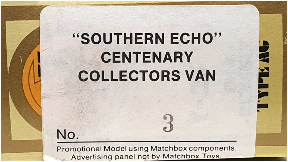 Matchbox Diecast Y-25 - 1910 Renault Southern Echo Centenary Collectors Van #3