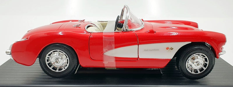 Road Legends 1/18 Scale Diecast 92018 - Chevrolet Corvette 1957 - Red/White