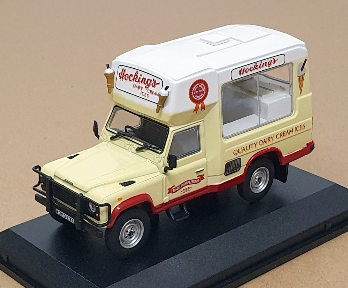 Oxford 1/43 Scale 43LIC001 - Land Rover Ice Cream Van Hocking's - Pale Yellow