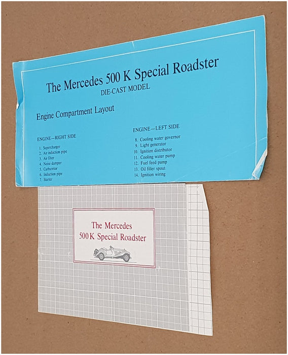 Franklin Mint 1/24 Scale FKN03 - Mercedes Benz 500k Special Roadster - Red