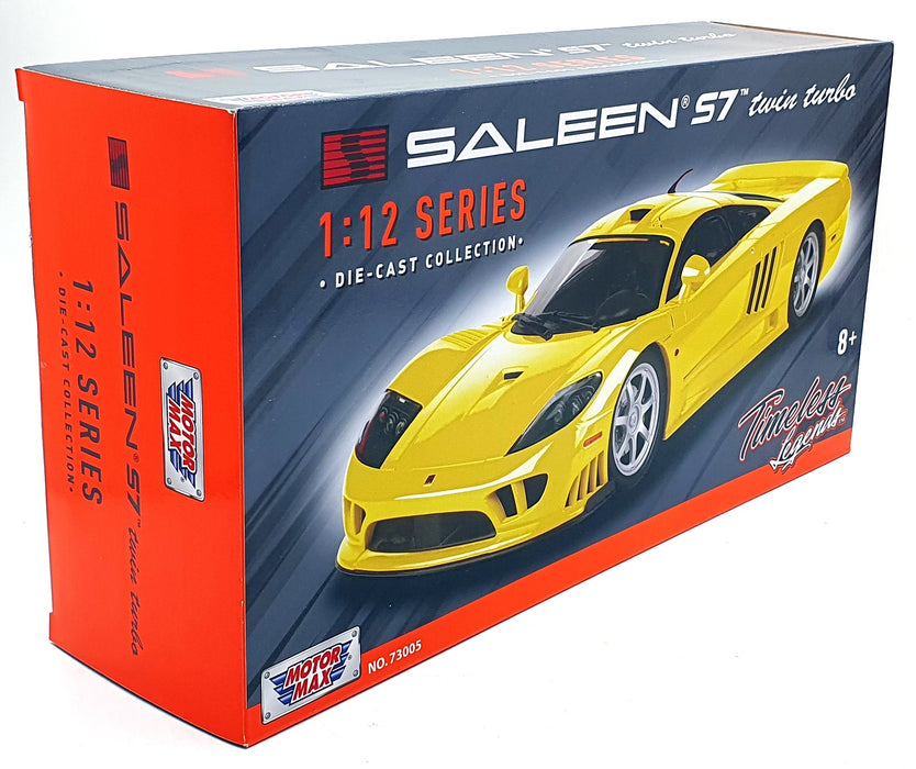 Motor Max 1/12 Scale  Diecast 73005 - Saleen S7 Twin Turbo - Yellow