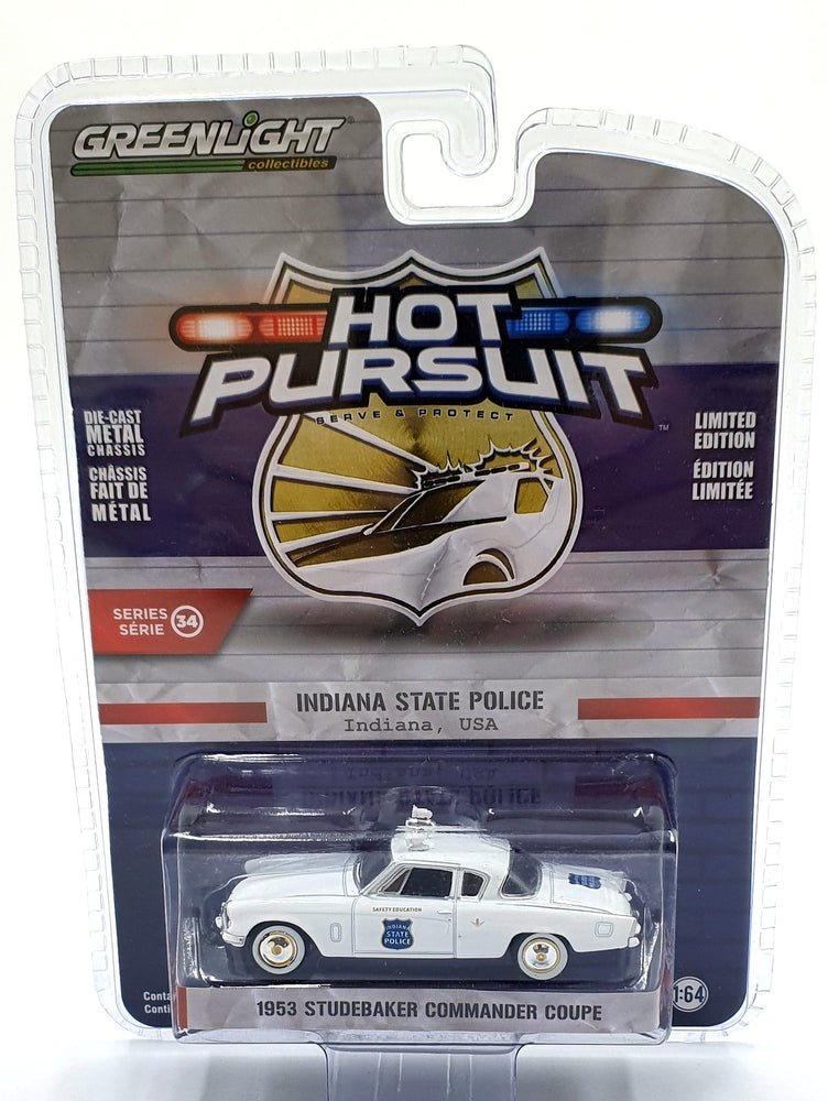 Greenlight 1/64 Scale 42910-A 1953 Studebaker Commander Coupe Indiana State PD