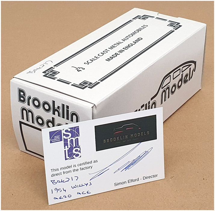 Brooklin SMTS 1/43 Scale BRK217 - 1954 Willy's Aero Ace 2Dr Sedan - Gray/White