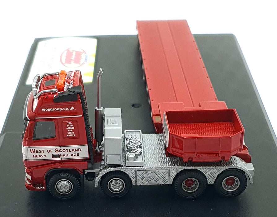Oxford Diecast 1/76 Scale VOL03LL - Volvo FH Low Loader West of Scotland - Red