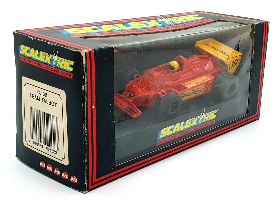 Scalextric 1/32 Scale Slotcar C102 - Team Talbot #19 - Yellow Helmet
