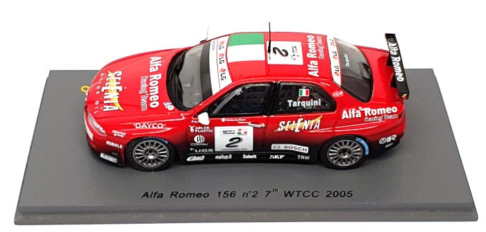Spark 1/43 Scale S0472 - Alfa Romeo 156 #2 7th WTCC 2005 G. Tarquini - Red