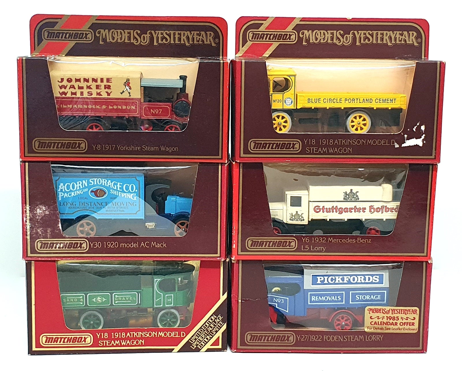 Matchbox SET056 - Set Of 6 Models Mack, Mercedes, Atkinson (2) Foden Steam Wagon