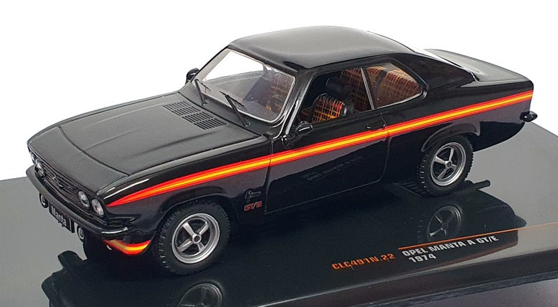 Ixo Models 1/43 Scale CLC491N.22 - 1974 Opel Manta A GT/E - Black