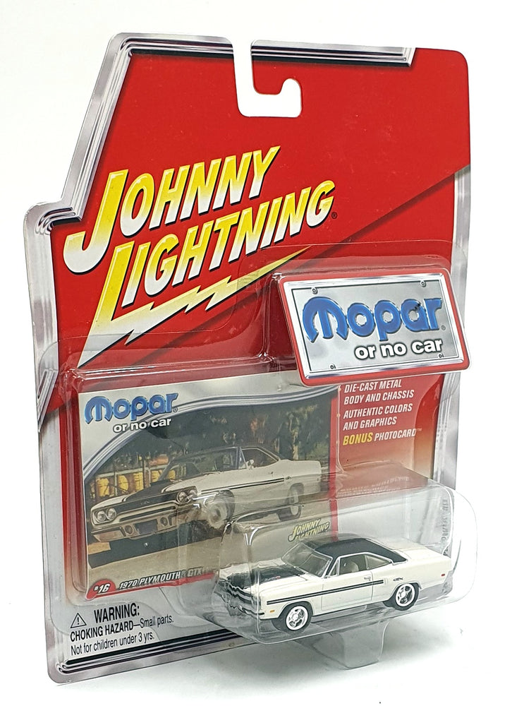 Johnny Lightning 1/64 Scale JL 239-03 - 1970 Plymouth GTX - White