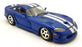 Burago 1/18 Scale Diecast 16126B - Dodge Viper GTS Coupe - Blue/White Stripes