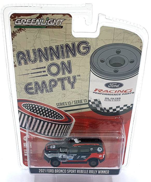 Greenlight 1/64 Scale 41130-F - 2021 Ford Bronco Sport #201 Rebelle Rally Winner