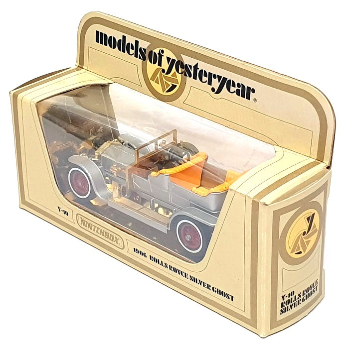 Matchbox Appx 9cm Long Diecast Y-10 - 1906 Rolls Royce Silver Ghost - Silver