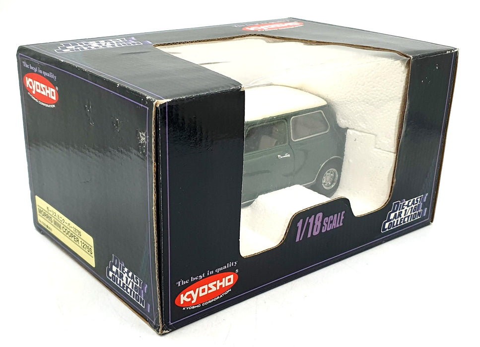 Kyosho 1/18 Scale Diecast 7008 9800 - Morris Mini Cooper 1275S - Green/White