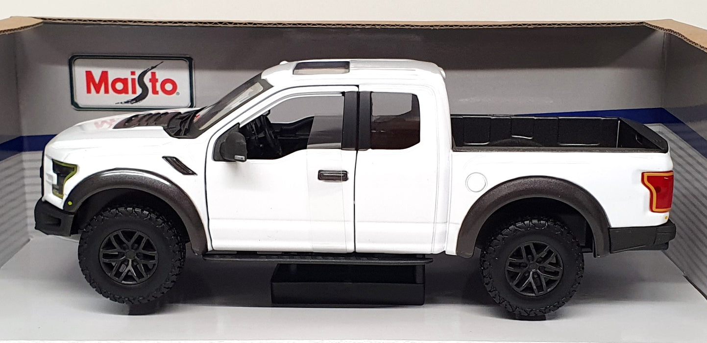 Maisto 1/24 Scale Diecast 31266 - 2017 Ford Raptor Truck - White
