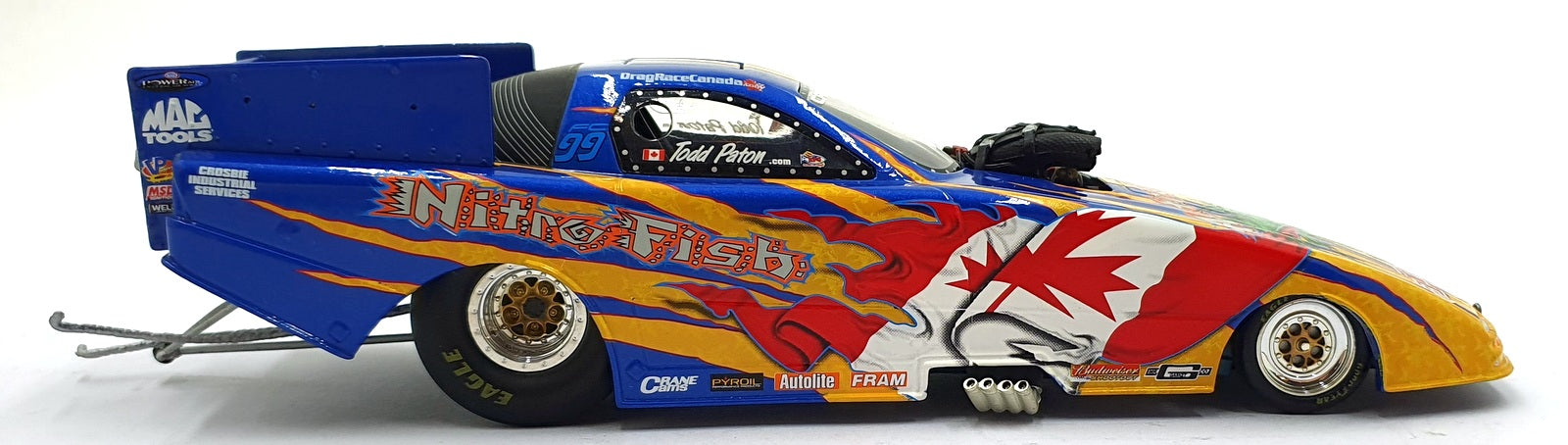 Action 1/24 Scale 103285 - Chevrolet Funny Car Dragster 2002 Nitro Fish - Paton