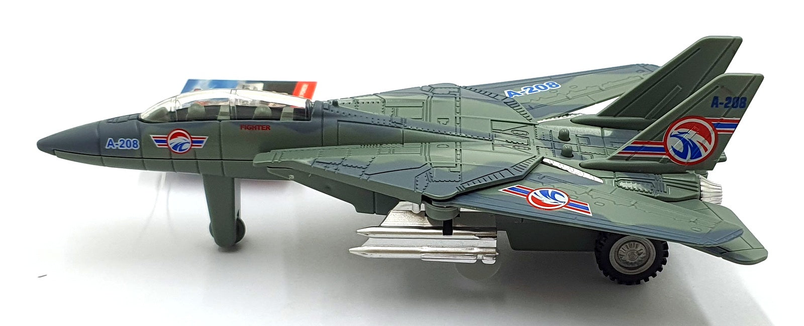 Combat Mission 19cms Pull Back and Go TY2511 - F-14 Tomcat Lights/Sounds Green