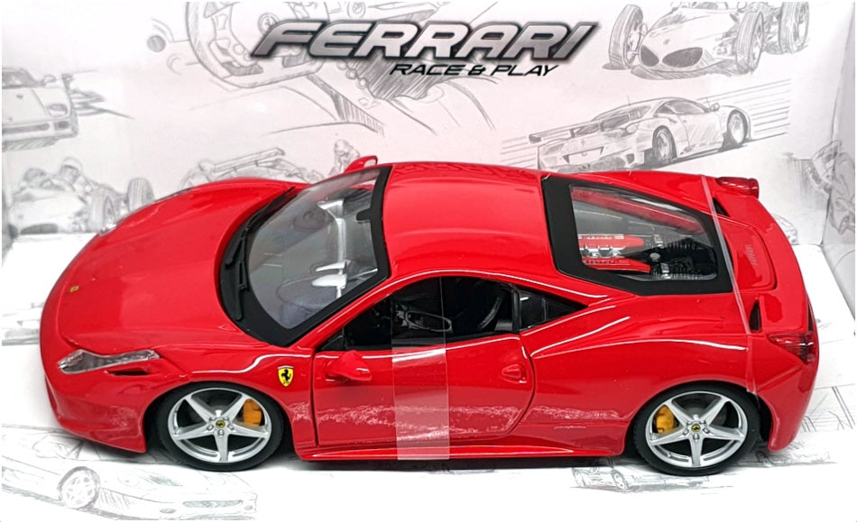 Burago 1/24 Scale Diecast 18-26003 - Ferrari 458 Italia - Red