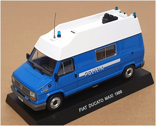 DeAgostini 1/43 Scale 5211CMC045 - Fiat Ducato Maxi Polizia 1988 - Blue/White