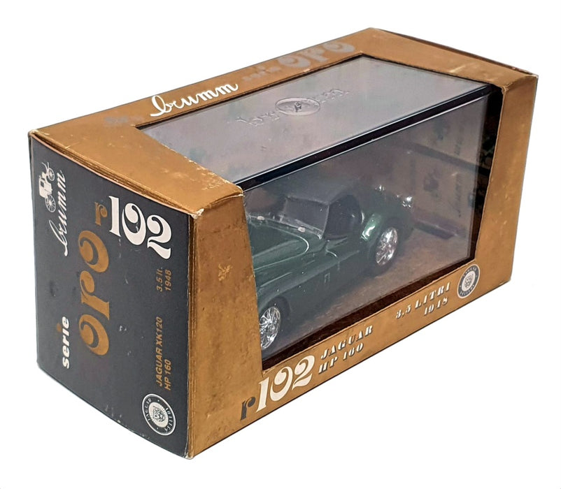 Brumm 1/43 Scale Diecast R102 - 1948 Jaguar 3.5 Litre - Met Green/Black