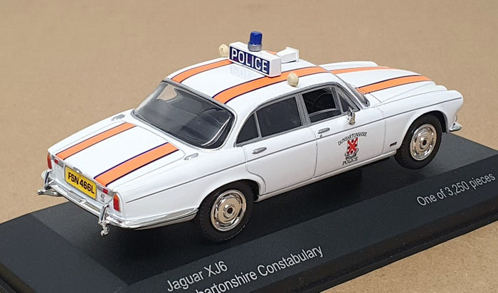 Vanguards 1/43 Scale VA08607 - Jaguar XJ6 Dumbartonshire Police - White/Orange