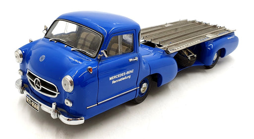 CMC 1/18 Scale Diecast M-036 - 1954 Mercedes Benz Renntransporter Truck - Blue
