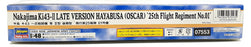 Hasegawa Kits 1/48 Scale 07553 - Nakajima Ki43-II (Oscar) 25th Flight Reg. #1
