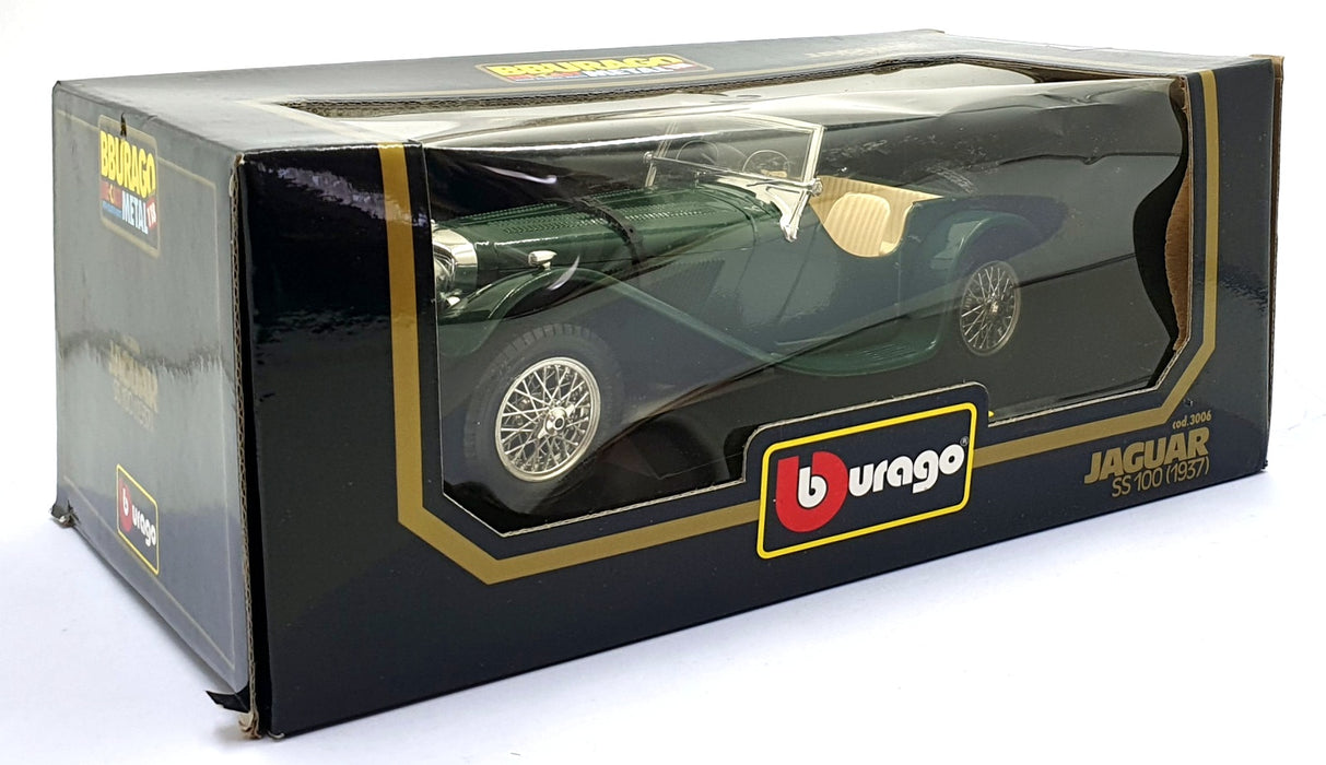 Burago 1/18 Scale Diecast 3006 - 1937 Jaguar SS 100 - Green