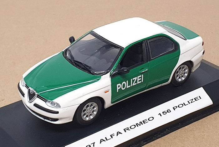 Minichamps 1/43 Scale 090525 - 1997 Alfa Romeo 156 Polizei - White/Green