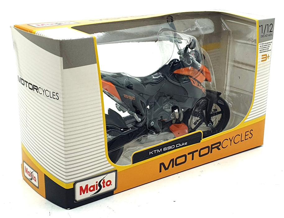 Maisto 1/12 Scale 31101 - KTM 690 Duke Motorbike - Orange/Black