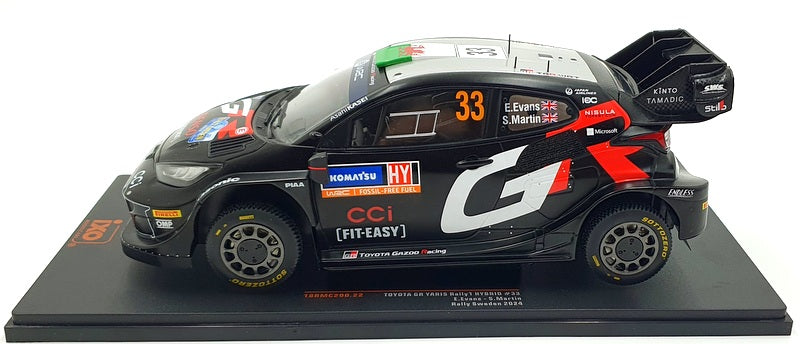 Ixo 1/18 Scale Diecast 18RMC200.22 Toyota GR Yaris Rally1 Hybrid #33 Sweden 2024