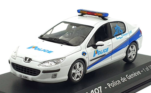 Norev 1/43 Scale 474741 - Peugeot 407 Police de Geneve - White