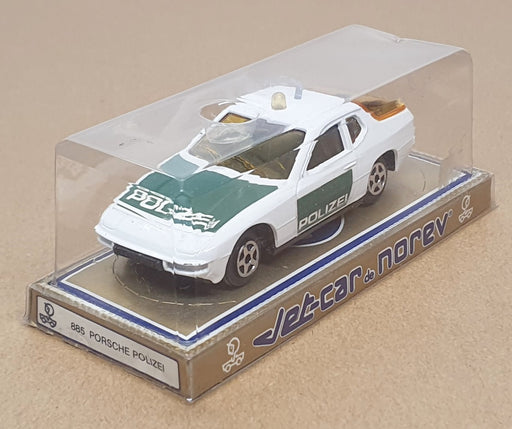 Norev Jet-Car 1/43 Scale 885 - Porsche Polizei Police Car - White/Green