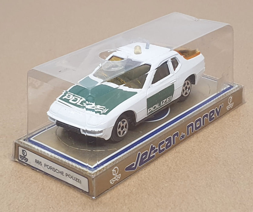 Norev Jet-Car 1/43 Scale 885 - Porsche Polizei Police Car - White/Green