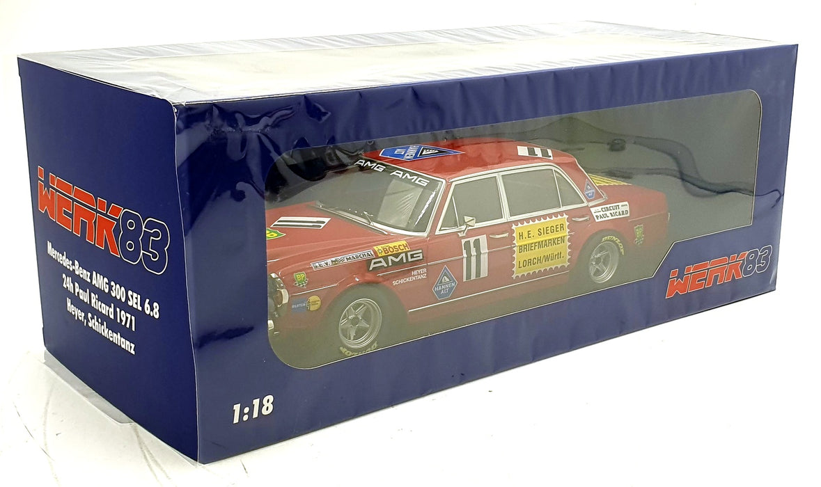 Werk83 1/18 Scale Diecast W18030009 Mercedes 300 SEL 6.8 #11 24h Ricard 1971