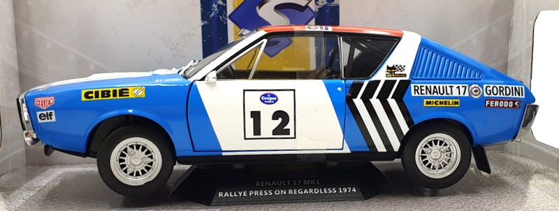 Solido 1/18 Scale Diecast S1803703 - 1974 Renault 17 MK1 #12 Rally PoR 1974
