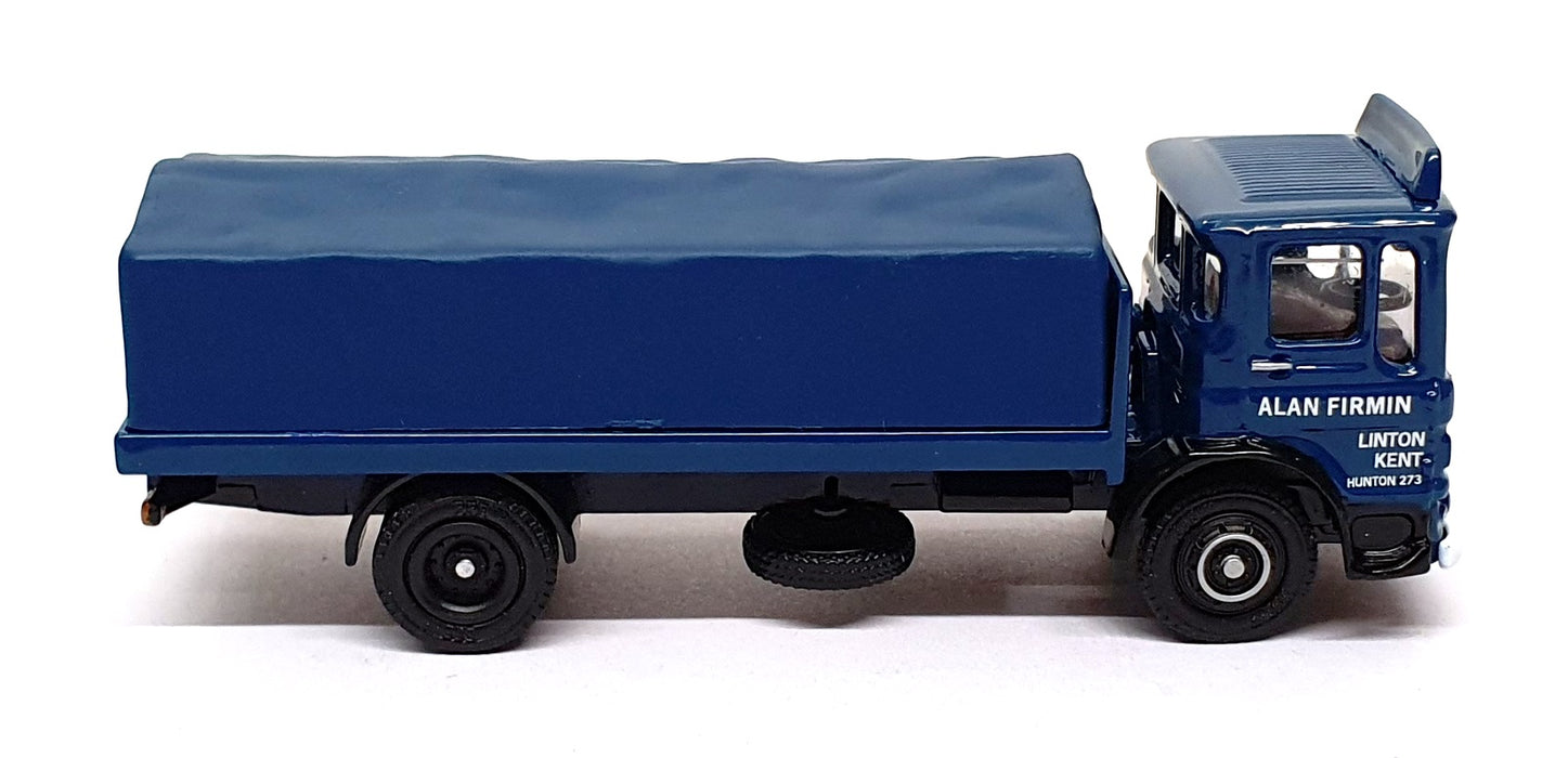 EFE 1/76 Scale 37601 - AEC Ergo 2 Axle Flatbed Truck Alan Firmin - Blue