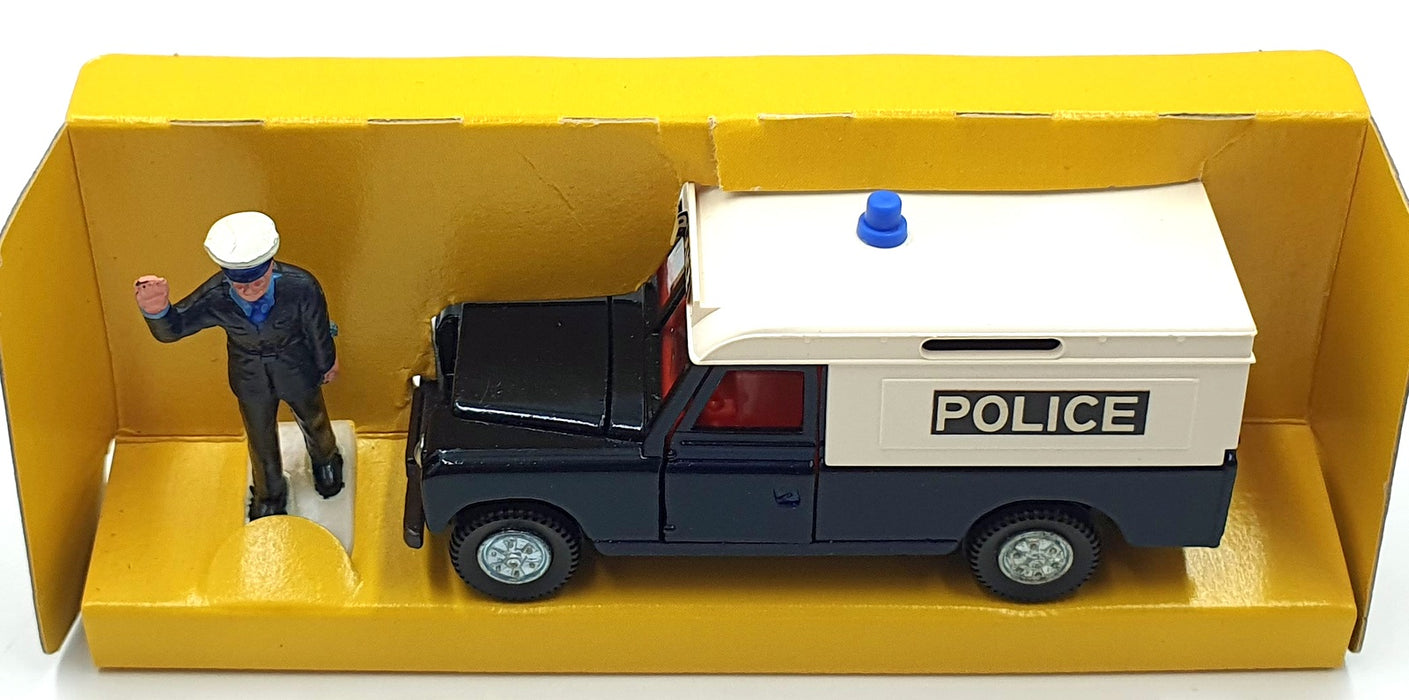 Dinky Toys Original Diecast 277 -  Police Land Rover With Figure - Dk Blue/White